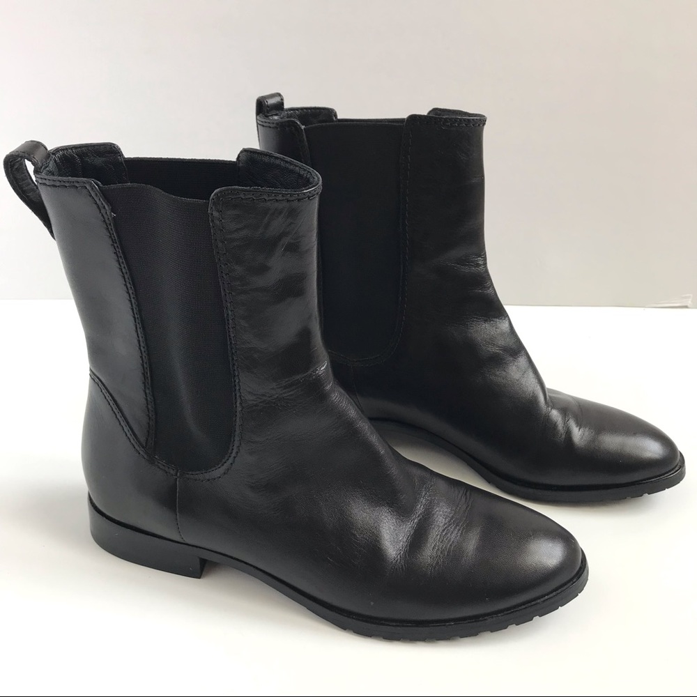 Cole Haan Nike Air Black Leather Chelsea Style Boot 6.5 AA
